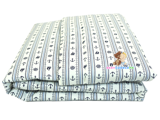 Babycuddle Blanket - Anchor Stripes in White