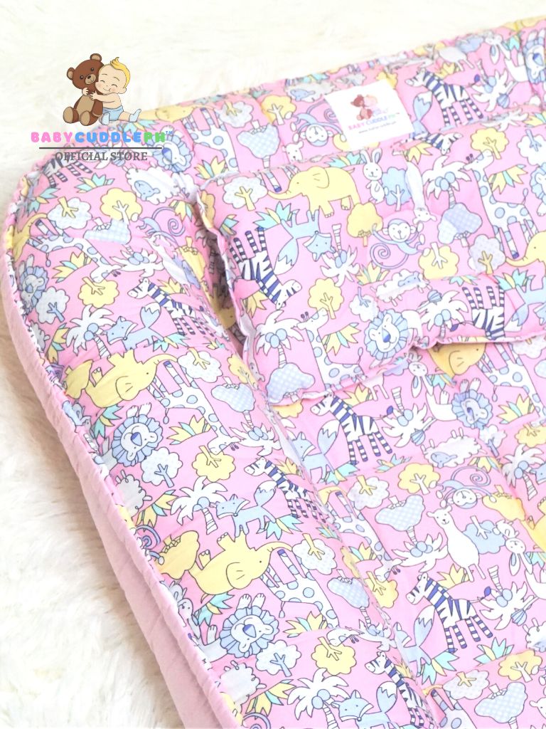 Animal Kingdom Pastel Pink - Bed and Head Pillow