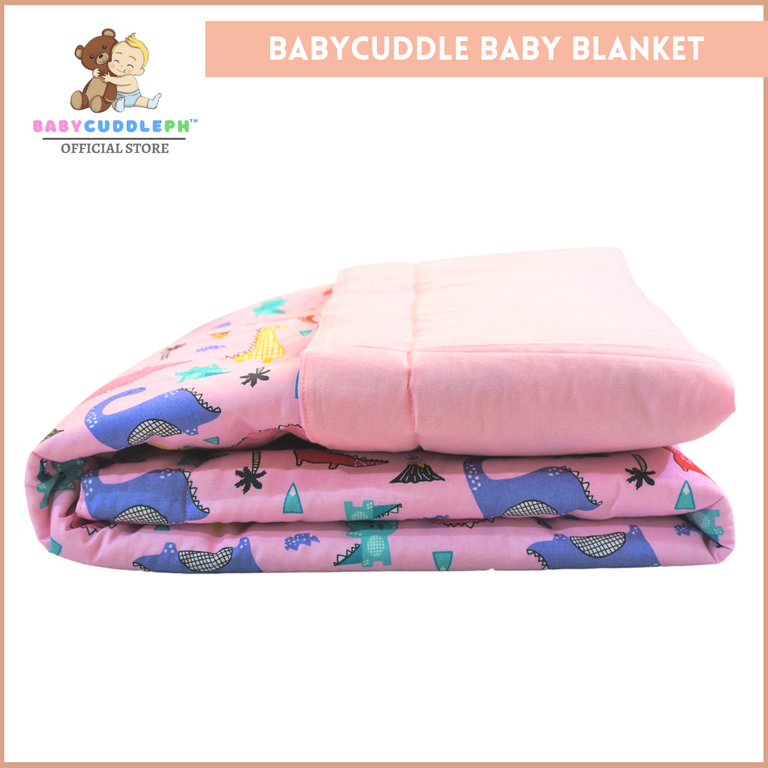 3 in 1 Babycuddle Bed Set - Dino in Pink