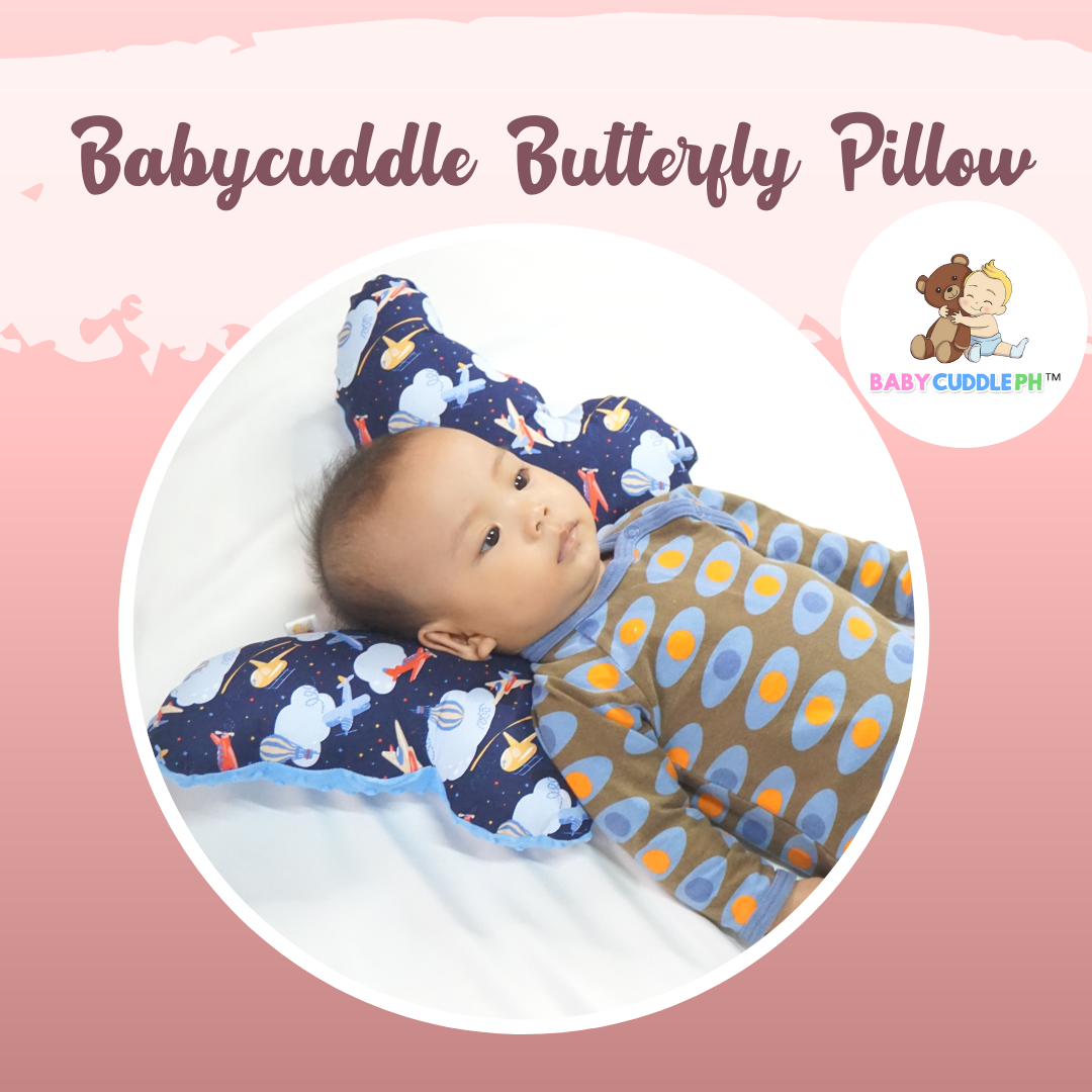 Babycuddle Butterfly Pillow Baby Sheep in Navy Blue Babycuddle.ph