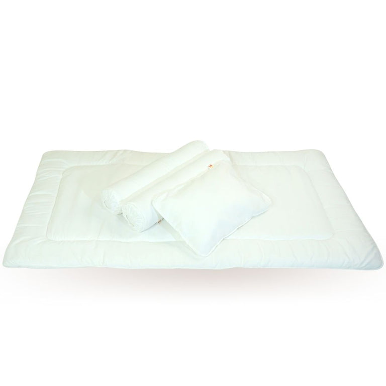 Babycuddleph Pure White - Bolster Pillow Set & Comforter