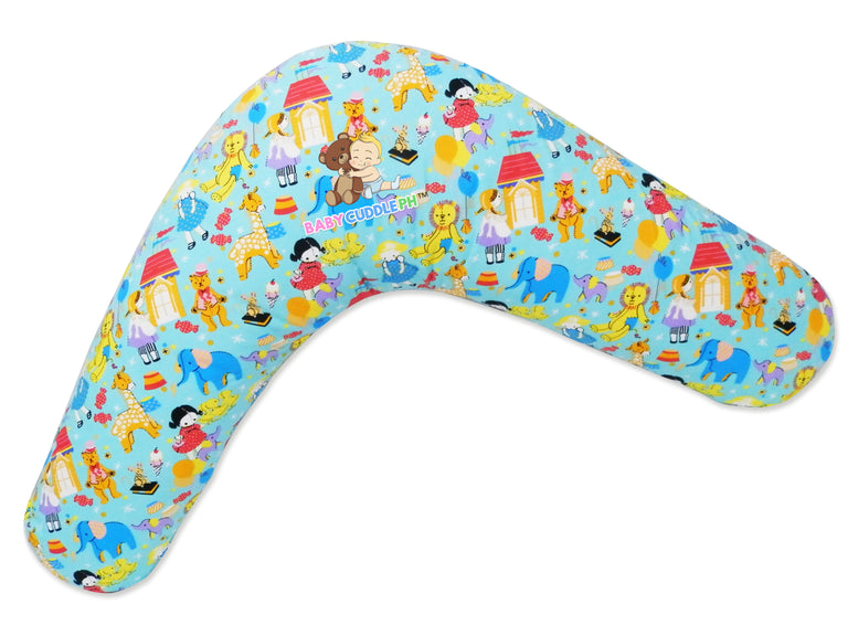 Babycuddle Nursing Pillow (Multi-use) - Baby Dolls in Teal