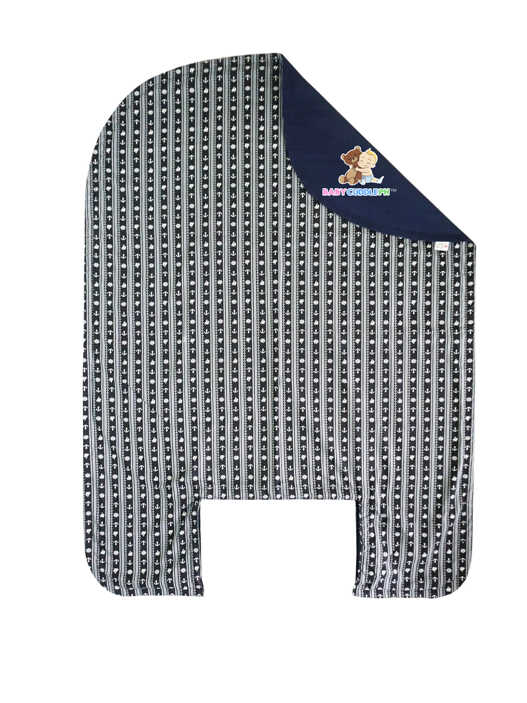 Bed Cover - Anchor Stripes in Black
