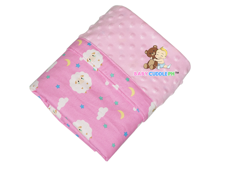 Baby Sheep in Pink - Babycuddle Minky Blanket