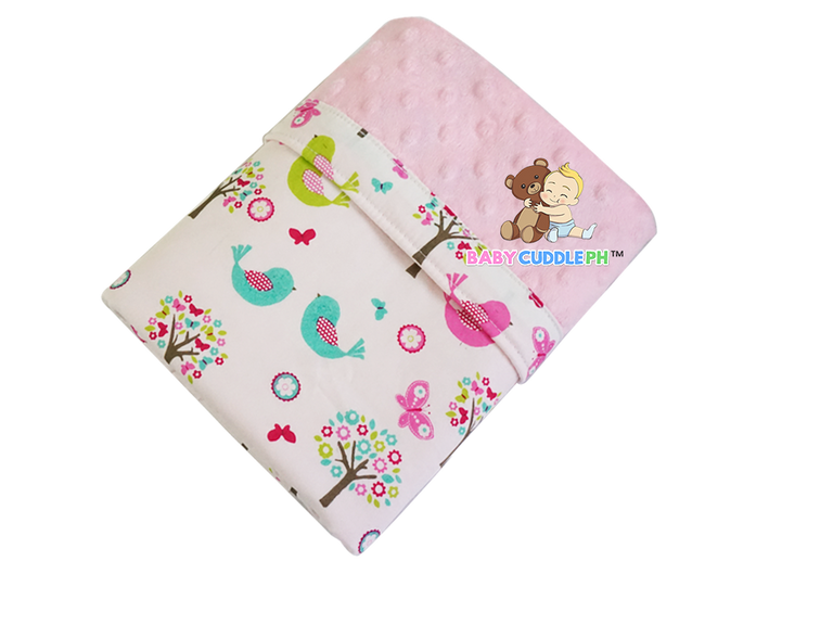Birds and Butterflies - Babycuddle Minky Blanket