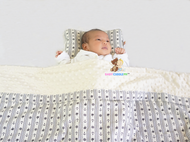 Babycuddle Head Pillow - Anchor Stripes in White