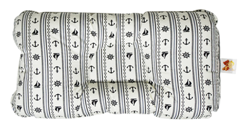 Babycuddle Head Pillow - Anchor Stripes in White