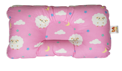 Babycuddle Head Pillow - Baby Sheep in Pink