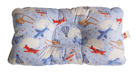 Babycuddle Head Pillow - Airplanes in Light Blue