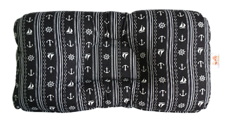 Babycuddle Head Pillow - Anchor Stripes in Black