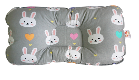 Bunny in Light Gray- Babycuddle Head Pillow