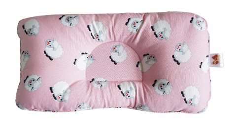 Babycuddle Head Pillow - Little Sheep in Pink