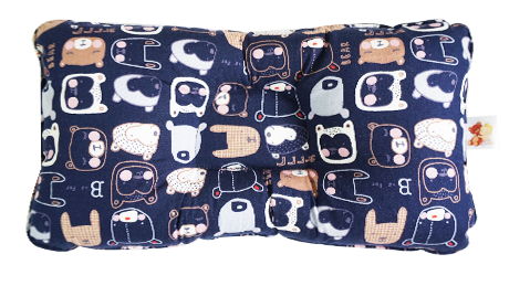 Babycuddle Head Pillow - Little Bears in Navy Blue