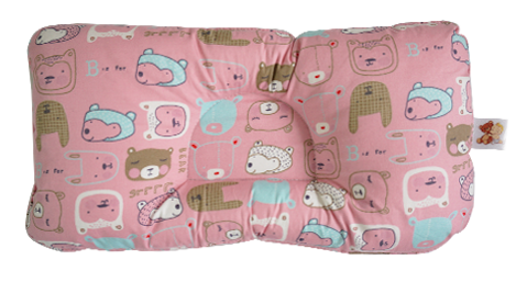 Babycuddle Head Pillow - Little Bears in Pink