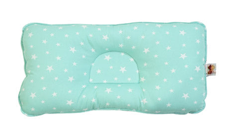 Babycuddle Head Pillow - Mini Green Stars