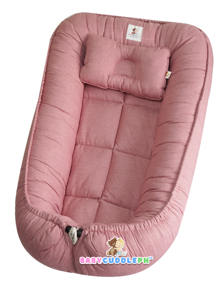 Linen Plain Old Rose Pink (Free Head Pillow)