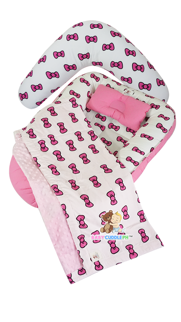 Big Pink Ribbons - Babycuddleph Mom and Baby Set