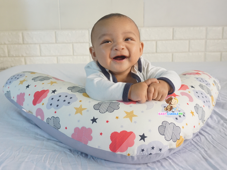 Babycuddle Nursing Pillow (Multi-use) - Anchor Stripes in Black