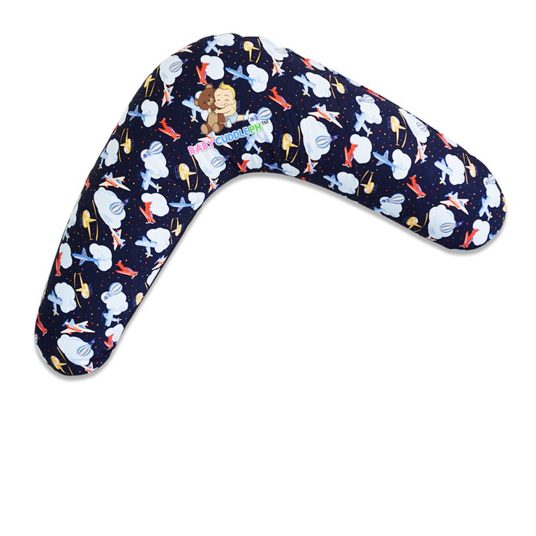 Babycuddle Nursing Pillow (Multi-use) - Airplanes in Dark Blue