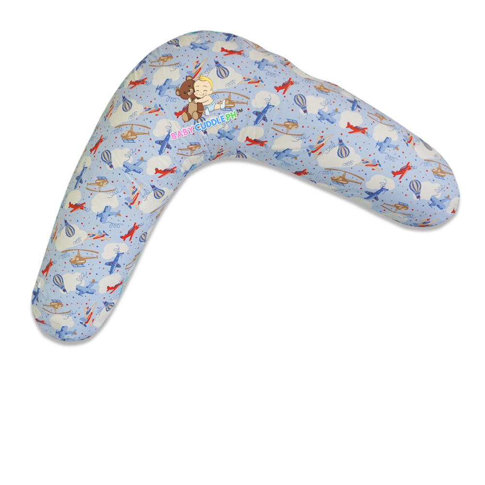 Babycuddle Nursing Pillow (Multiuse) Airplanes in Light Blue