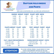 Six (6) Pieces Baptismal Polo Onesie and Pants (Khaki)