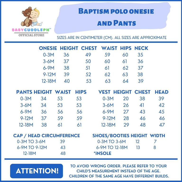 Six (6) Pieces Baptismal Polo Onesie and Pants (Khaki)