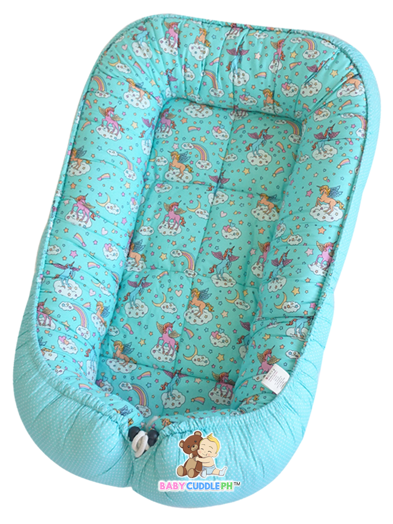 Unicorn in Teal - Bed and Head Pillow