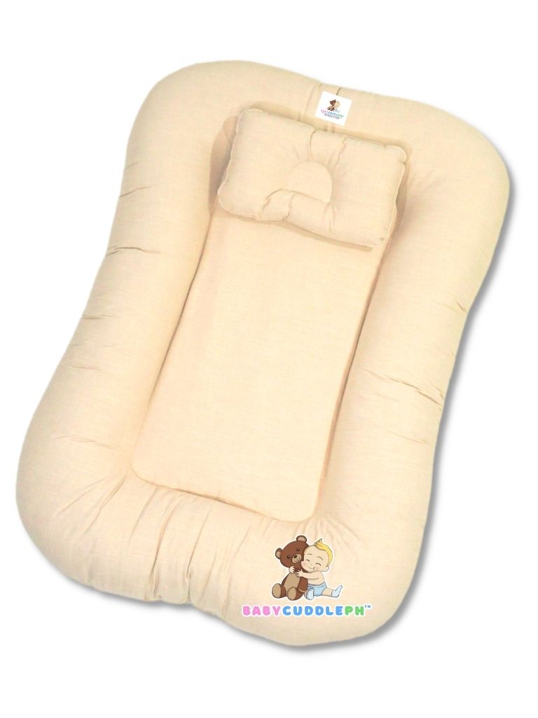 Baby Nest Shaia Beige -  Bed and Head Pillow
