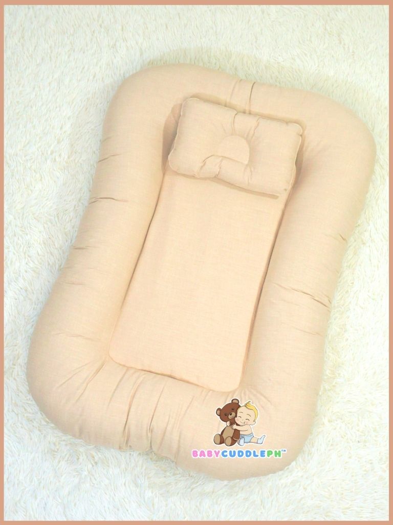 Baby Nest Shaia Beige -  Bed and Head Pillow