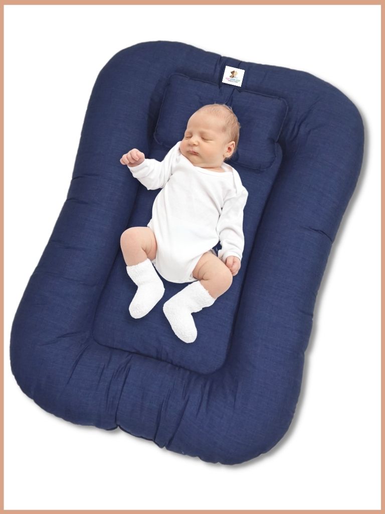 Baby Nest Shaia Night Blue - Bed and Head Pillow