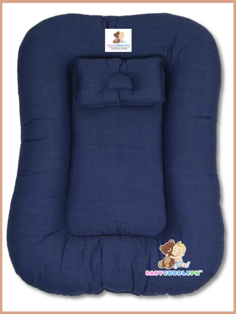 Baby Nest Shaia Night Blue - Bed and Head Pillow