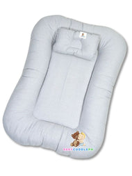 Baby Nest Shaia Light Gray - Bed and Head Pillow
