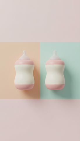 Soft-Touch Baby Bottle Duo With Anti-Colic Design