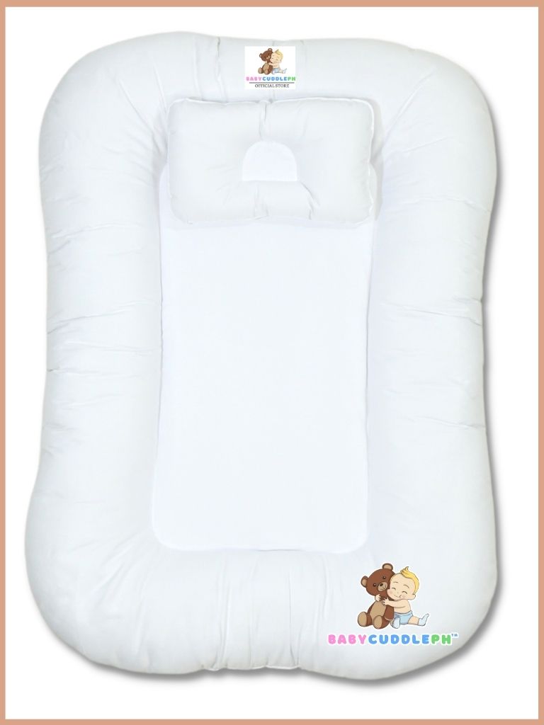 Baby Nest Shaia White - Bed and Head Pillow