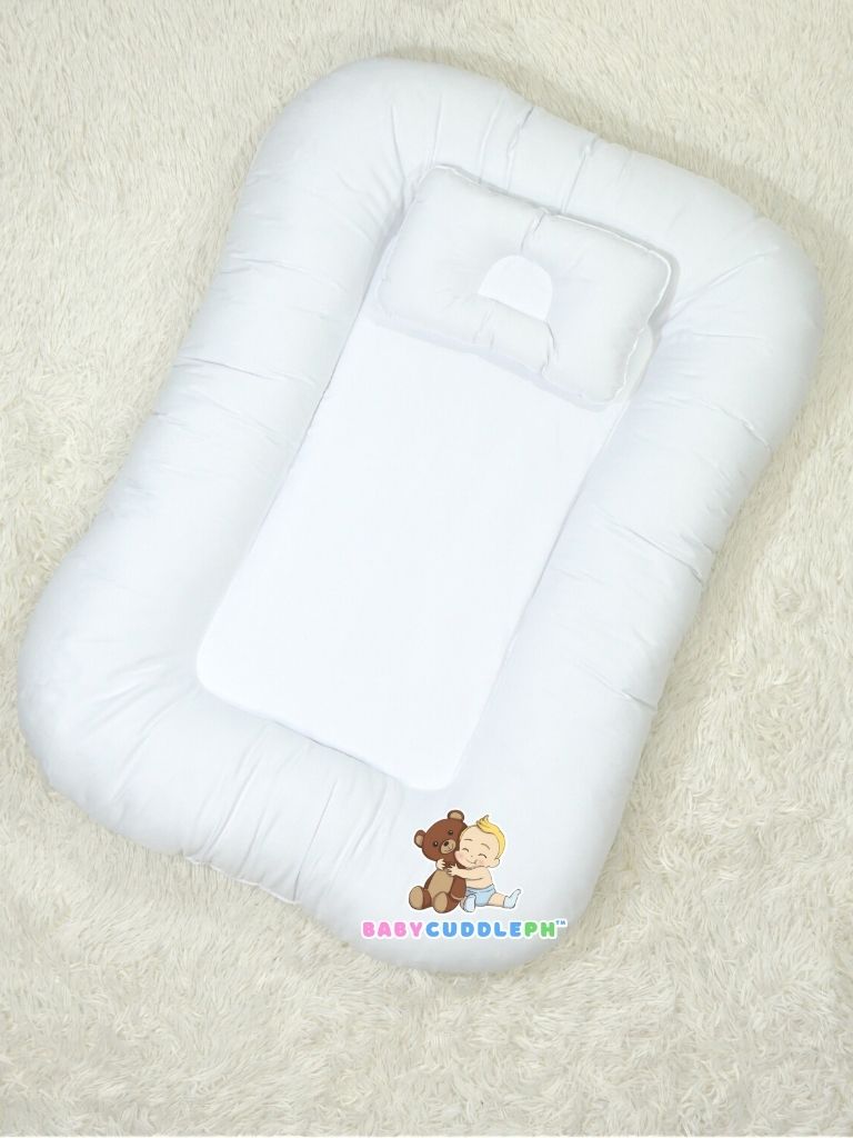 Baby Nest Shaia White - Bed and Head Pillow
