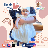 Five(5) Pieces Baptismal Puff Shoulder Dress