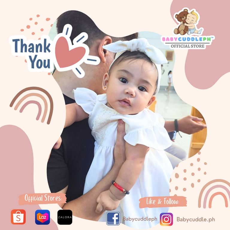 Five(5) Pieces Baptismal Puff Shoulder Dress