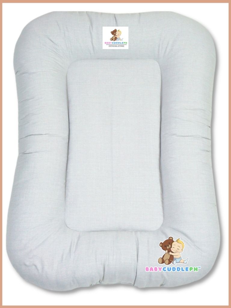Baby Nest Shaia Light Gray - Bed and Head Pillow
