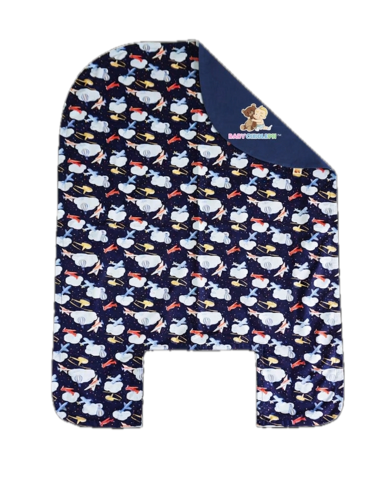 BabyCuddle Bed Cover - Airplanes in Navy Blue Collection (Best Seller)