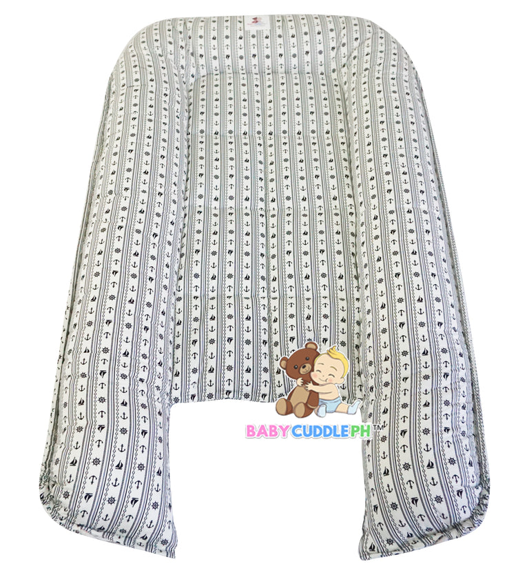 [PRE-ORDER] Anchor Stripes in White (Best Seller) - Babycuddle Bed