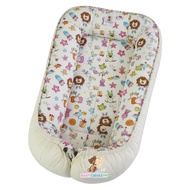 BabyCuddlePH™ Bed and Head Pillow - Baby Animals in Cream (Limited Stock)
