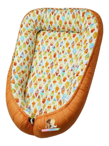 BabyCuddle Bed - Ice Cream in Tangerine (Limited Stock)