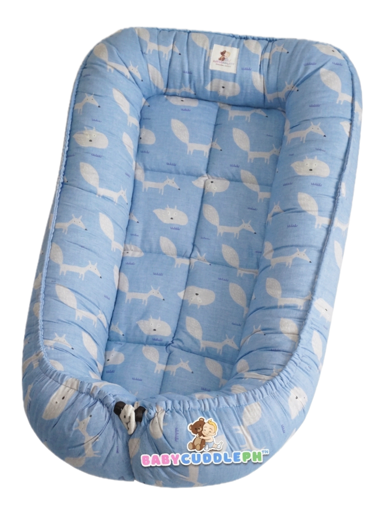 BabyCuddle Bed and Head Pillow - Little Fox Collection (Limited Stock)