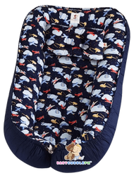 BabyCuddle Bed and Head Pillow - Airplanes Collection (Limited Edition)