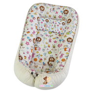 BabyCuddlePH™ Bed and Head Pillow - Baby Animals in Cream (Limited Stock)