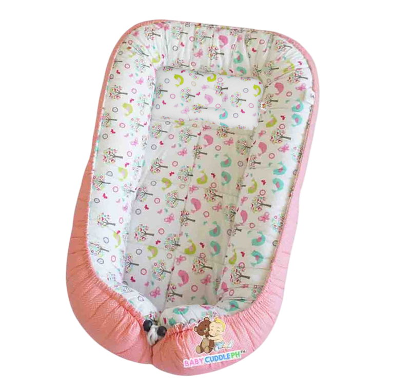 BabyCuddlePH™ Bed and Head Pillow - Birds and Butterflies (Top Seller)