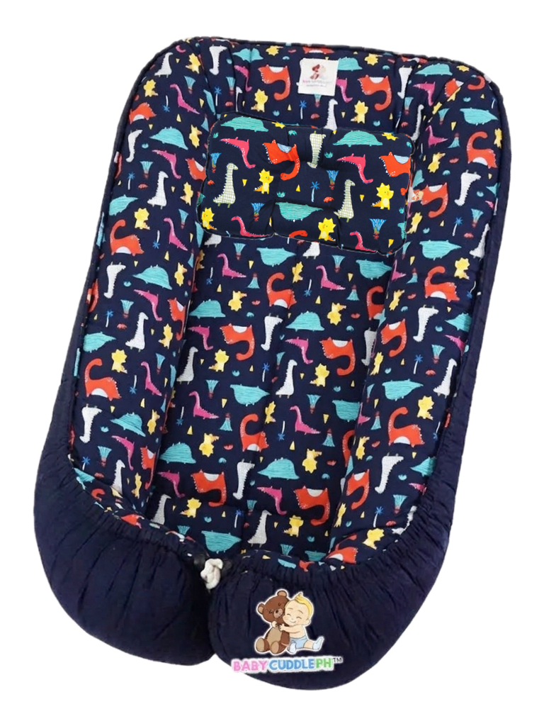 BabyCuddle Bed and Head Pillow - Little Dino Collection (Limited Stock)