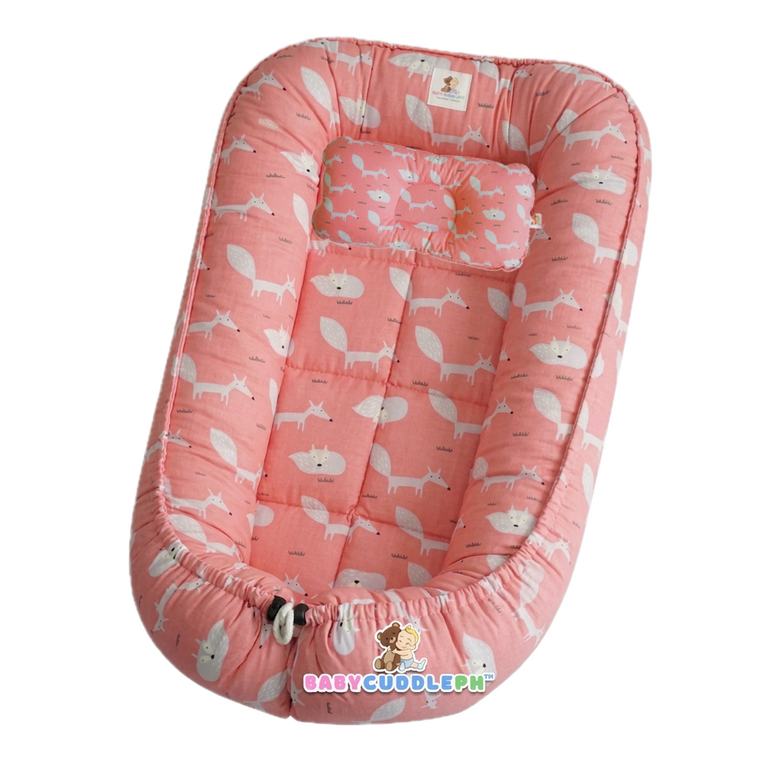 BabyCuddlePH™ Bed and Head Pillow - Little Fox Collection (Limited Stock)
