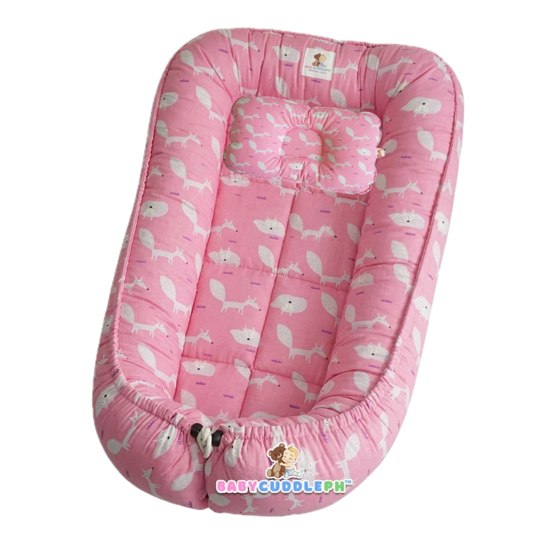 BabyCuddlePH™ Bed and Head Pillow - Little Fox Collection (Limited Stock)