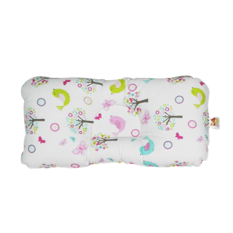 BabyCuddle Bed and Head Pillow - Birds and Butterflies (Best Seller)